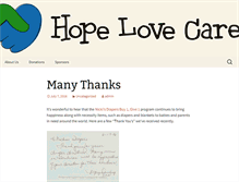 Tablet Screenshot of hopelovecare.org